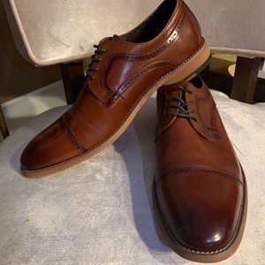New Stacy Adams Dickinson Brown Oxfords, Mens Dress Shoes, Size 11, Memory Foam